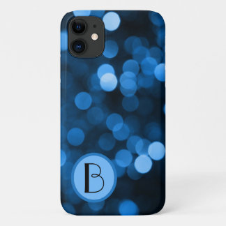 Capa Para iPhone 11 Círculos Abstrato azuis com início