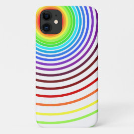 Capa Para iPhone 11 Círculos Coloridos de Arco-Íris Suas Cores