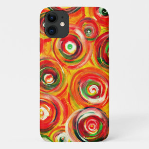 Capa Para iPhone 11 Círculos escuros e Abstrato originais