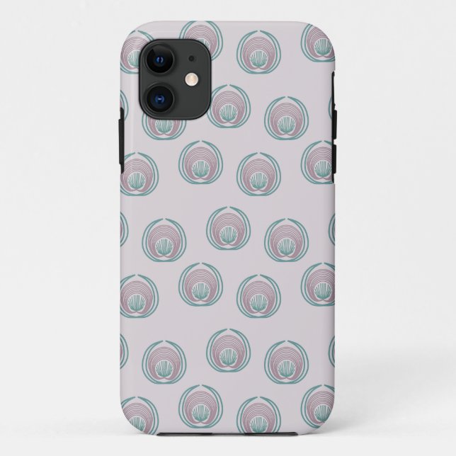 Capa Para iPhone 11 Círculos Peacock (Verso)