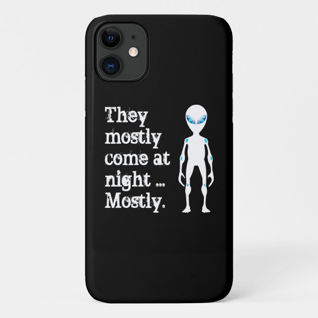 Capa Para iPhone 11 Citação da alienígena branca e negra (Verso)