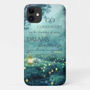 Capa Para iPhone 11 Citação de Sonhos Inspiradores Whimsical