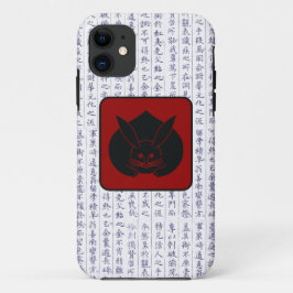 Capa Para iPhone 11 Clan Kamon Kanji Script Rabbit Japonês