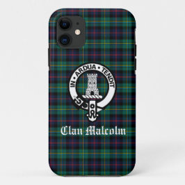 Capa Para iPhone 11 Clan Malcolm Tartan e Crest
