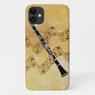Capa Para iPhone 11 Clarinet, momento musical mágico, ouro design