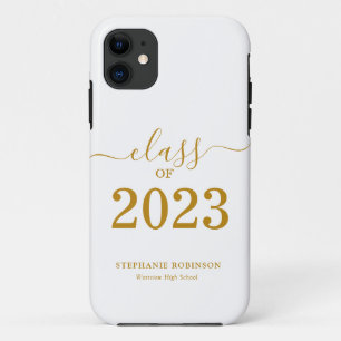 Capa Para iPhone 11 Classe de Script Dourado de Graduação 2023