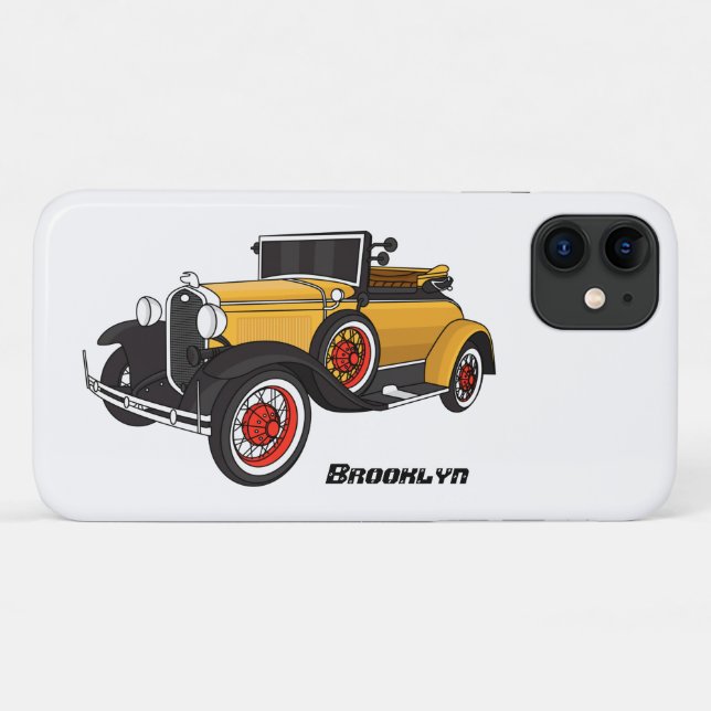 Capa Para iPhone 11 Classic yellow car 1931 (Verso (horizontal))