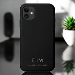 Capa Para iPhone 11 Clássico Elegante Moderno Monograma<br><div class="desc">Eleve o seu smartphone com a nossa capas de iphone Clássica Elegante Moderna e Minimalista do Nome do Monograma. Esse caso meticulosamente projetado combina sofisticação do eterno com o minimalismo contemporâneo. Criado à perfeição, ele não só protege seu dispositivo, como também adiciona um toque de estilo personalizado. As opções de...</div>