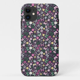 Capa Para iPhone 11 Clássico Floral Calico Design