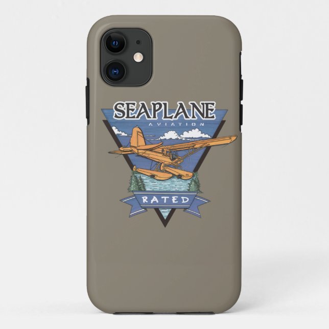 Capa Para iPhone 11 Classificação da Aviação Seaplane (Verso)