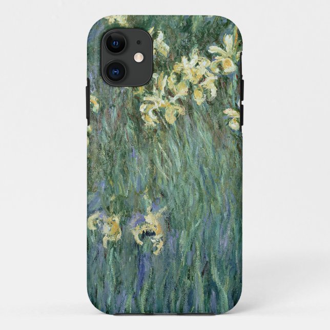 Capa Para iPhone 11 Claude Monet | as íris amarelas (Verso)