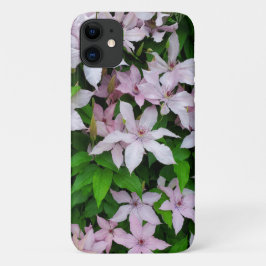 Capa Para iPhone 11 Clematite Floral Rosa Bonita