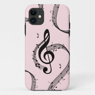 Capa Para iPhone 11 Climactic G Clef Music Pink