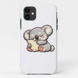 Capa Para iPhone 11 Coala Fofo Dormindo com Travesseiro