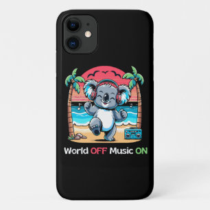 Capa Para iPhone 11 Coala Vibrando na Praia