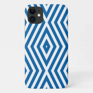Capa Para iPhone 11 Cobalto Blue Moods Diamond Chevrons