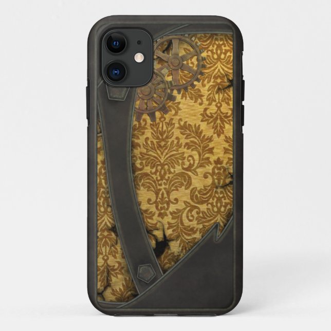 Capa Para iPhone 11 Cobre e ouro de Steampunk (Verso)