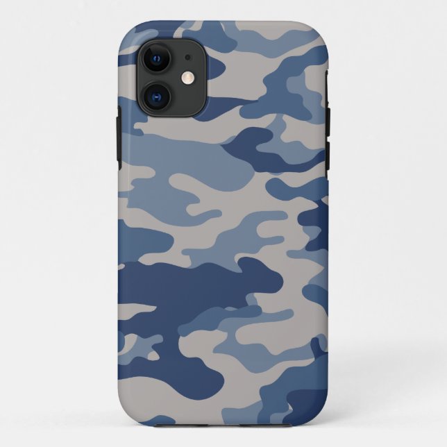Capa Para iPhone 11 Cobrir azul do iPhone 5 da case mate de Camo (Verso)