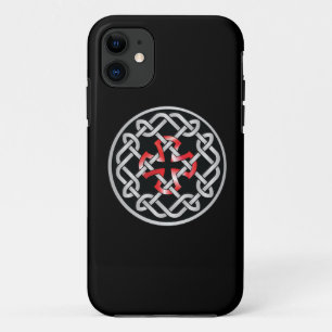 Capa Para iPhone 11 Cobrir Celtic Knot Red Metallic iPhone5