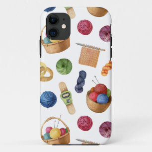 Capa Para iPhone 11 Cobrir de Yarn Knitting and Crochet Phone