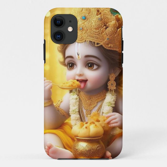 Capa Para iPhone 11 "Cobrir móvel Divino da Serenidade Krishna" (Verso)
