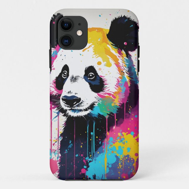 Capa Para iPhone 11 "Cobrir Vibrante de Panda Paraíso para Portáteis" (Verso)