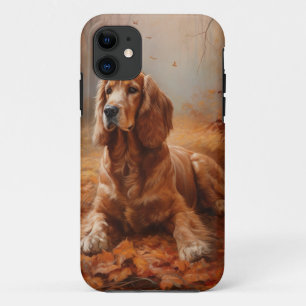 Capa Para iPhone 11 Cocker Spaniel no outono deixa cair inspiração