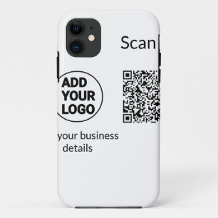 Capa Para iPhone 11 Código QR minimalista simples adicionar logotipo n