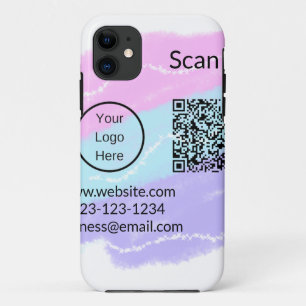 Capa Para iPhone 11 Código QR minimalista simples adicionar logotipo n