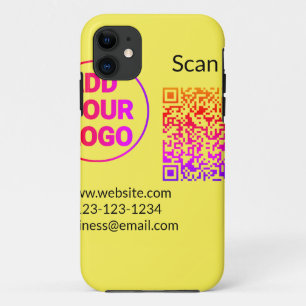 Capa Para iPhone 11 Código QR minimalista simples adicionar logotipo n