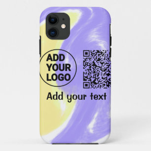 Capa Para iPhone 11 Código QR minimalista simples adicionar logotipo n