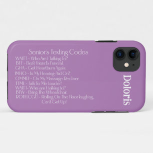 Capa Para iPhone 11 "Códigos de Mensagens de Idosos" Personalizado