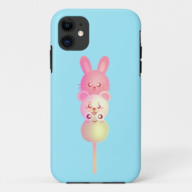 Capa Para iPhone 11 Coelhinho Bonito, Urso E Sapo Dango (Verso)