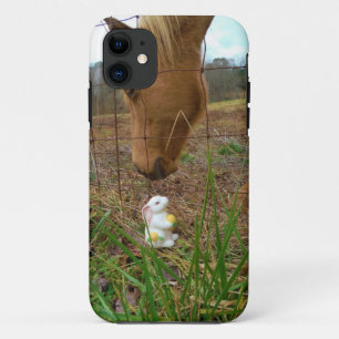 Capa Para iPhone 11 coelhinho de cavalo e Primavera