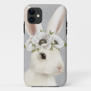 Capa Para iPhone 11 coelho branco da fazenda moderna