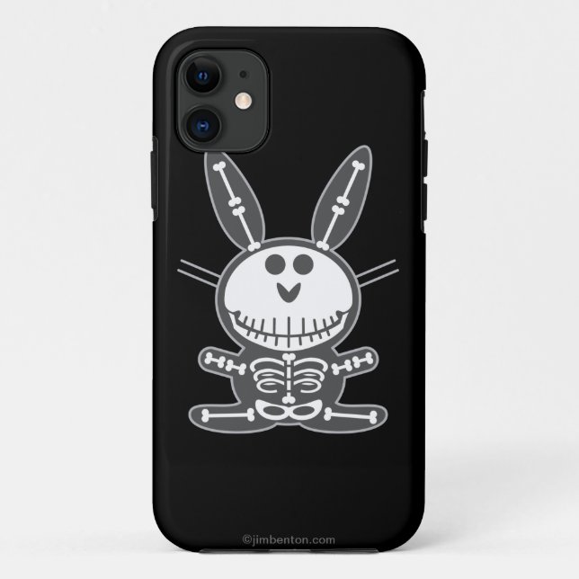 Capa Para iPhone 11 Coelho de esqueleto (Verso)