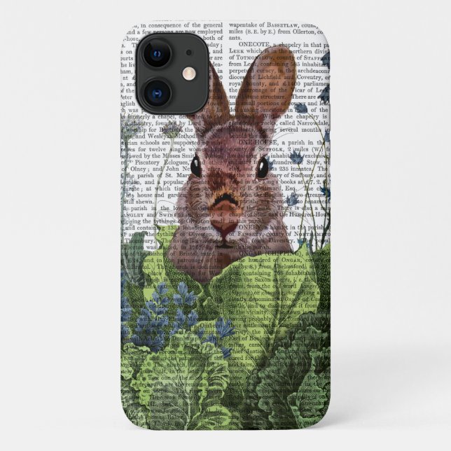 Capa Para iPhone 11 Coelho em um remendo (Verso)