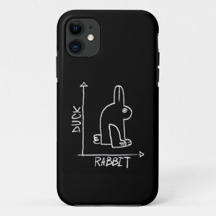 Capa Para iPhone 11 Coelho ou pato engraçado, díptico animal selvagem