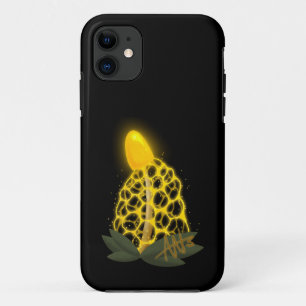 Capa Para iPhone 11 Cogumelo Amarelo Magro de Véu Bridal