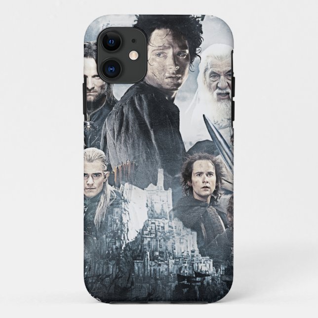 Capa Para iPhone 11 Colagem de Caracteres 3 (Verso)