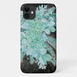 Capa Para iPhone 11 Colagem de cinzas verdes do mar