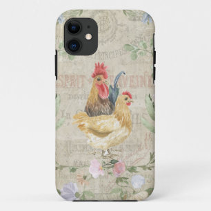 Capa Para iPhone 11 Colagem de colheita - galões e flores