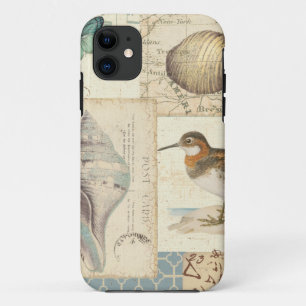 Capa Para iPhone 11 Colagem do Seashell