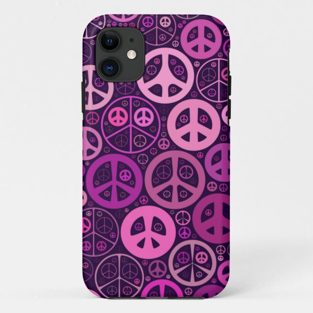 Capa Para iPhone 11 Colagem dos sinais de paz (Verso)