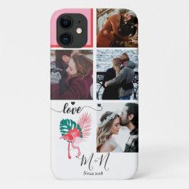 Capa Para iPhone 11 Colagem Fotográfica Chic Pink Flamingo 5 - Cascata
