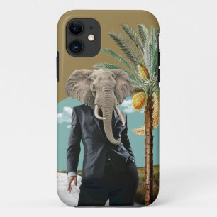 Capa Para iPhone 11 Colagem legal de Homem Selvagem de Safari Urbano