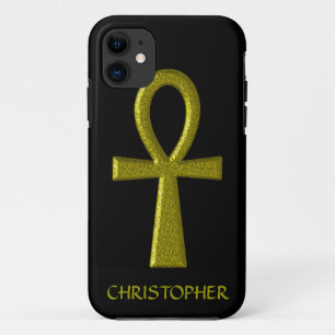 Capa Para iPhone 11 Colar de Ouro Ankh