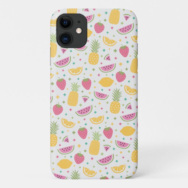 Capa Para iPhone 11 coleção de frutas de verão (Verso)