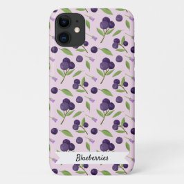 Capa Para iPhone 11 Coleção de padrões da cesta de fruta - Airelas azu