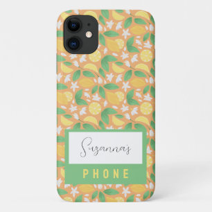 Capa Para iPhone 11 Coleção de padrões da cesta de fruta - Limão